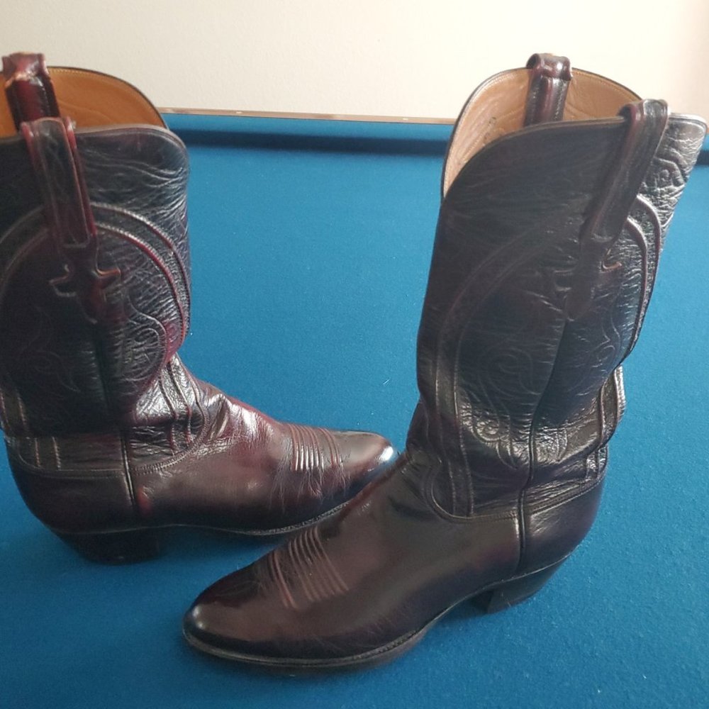 Lucchese Black Cherry Cowboy Boots